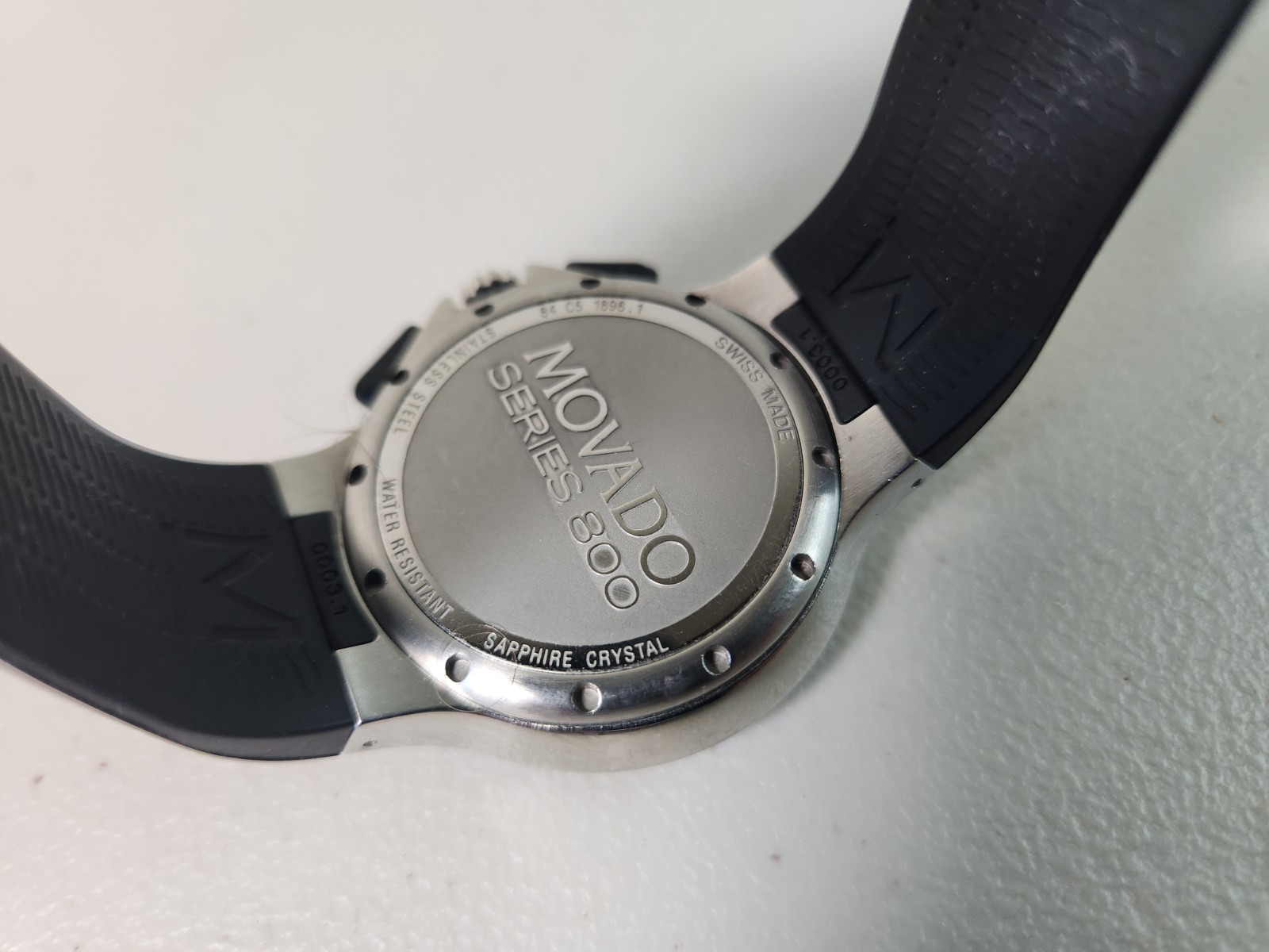 Swiss Movado Series 800 Chronograph White Dial Men’s Watch w/ Box/Manual