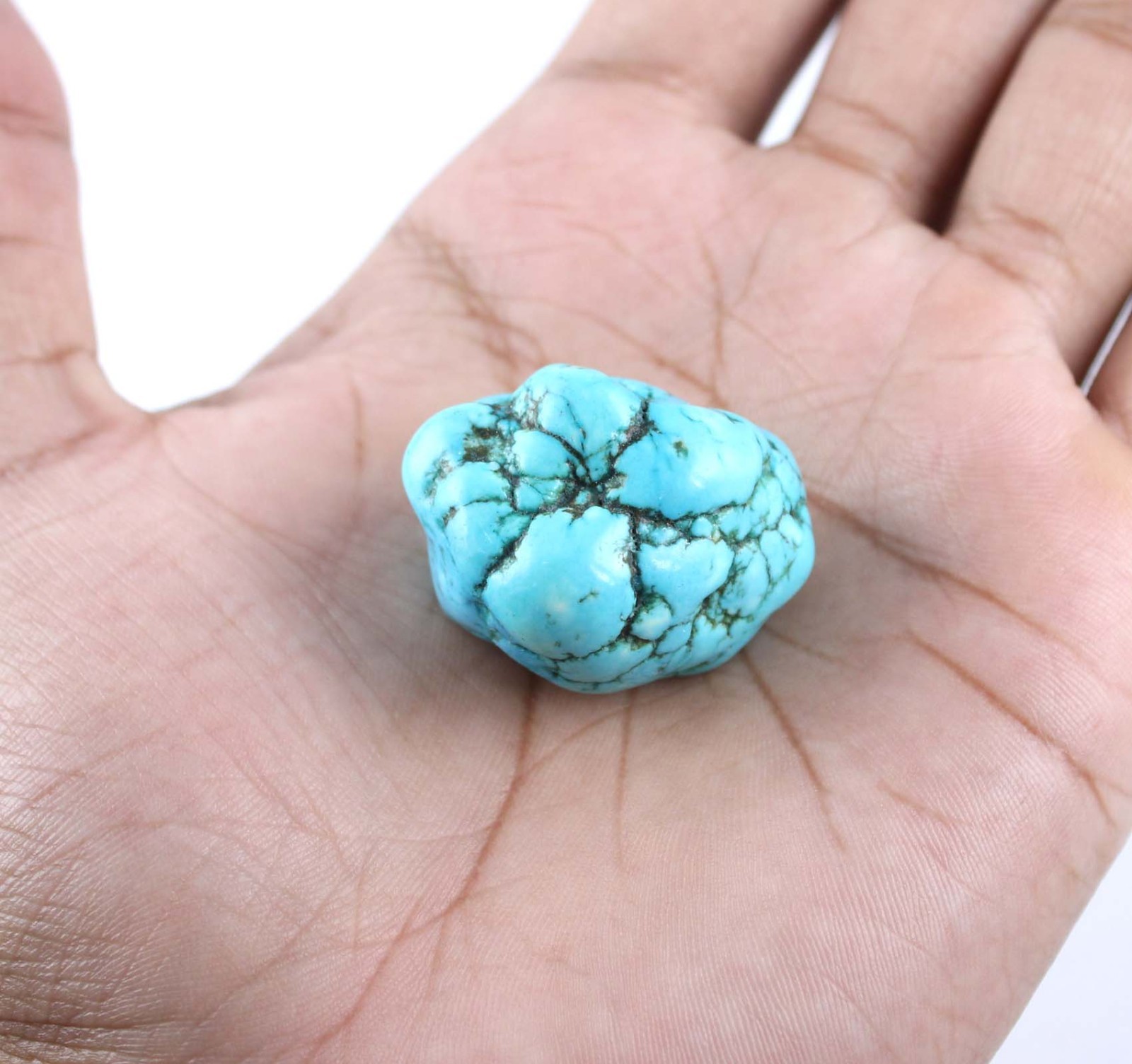 80.85 Ct/34 mm Natural Arizona Blue Turquoise Sleeping Beauty Gemstone Rough