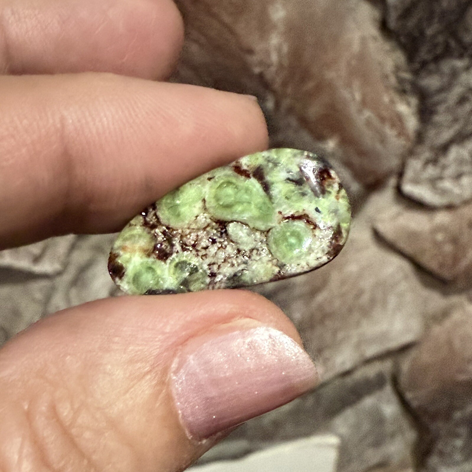 10.3ct 24.5x13x4mm Rare Lime Green Wavelite Loose Drusy Cabochon Gem