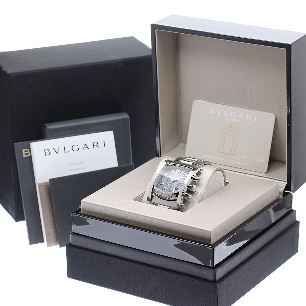 BVLGARI Assioma AA44SCH Chronograph Date Navy Dial Automatic Men’s Watch_955042