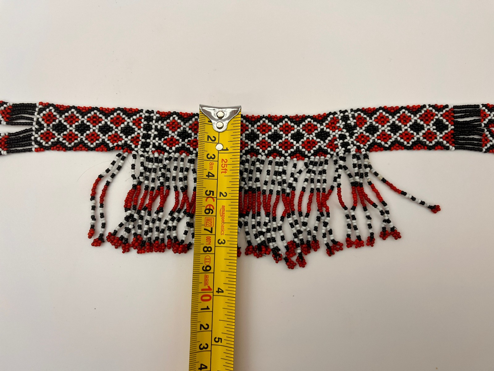 VTG Necklace Choker 1986 T’boli Southern Mindinao Philippines Black Red White