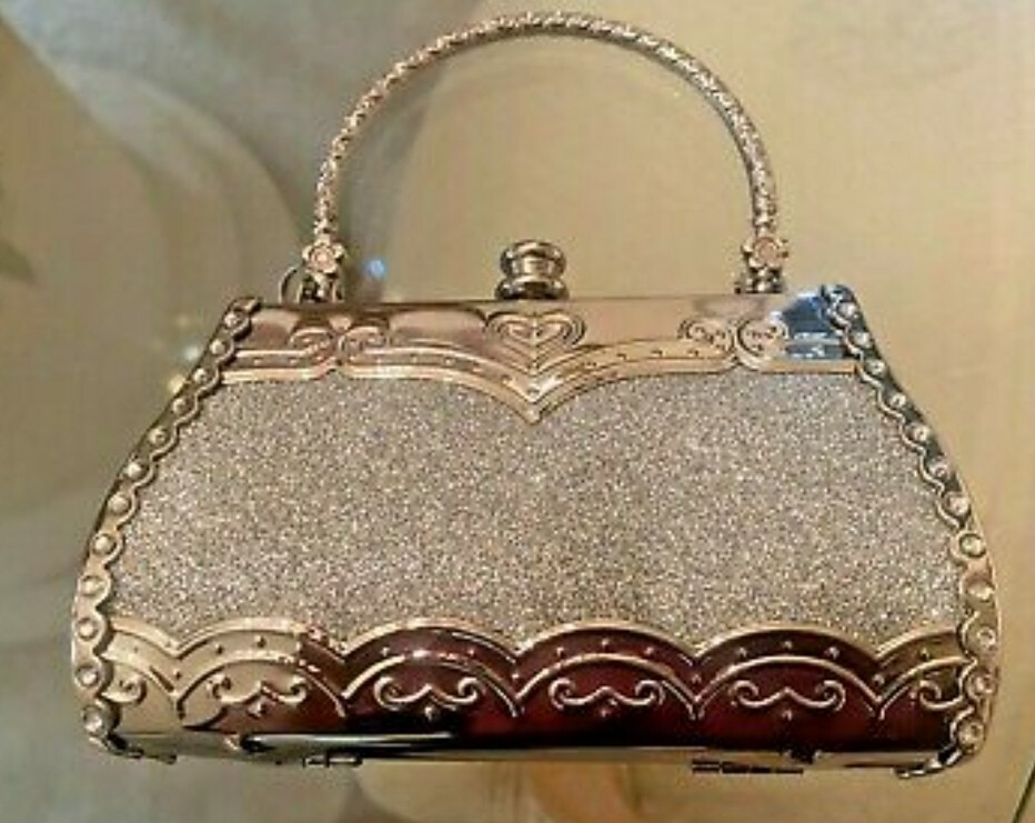 NEW VTG Limited Edition Manhattan by CROTON Rhinestone Bling Watch & Purse Set