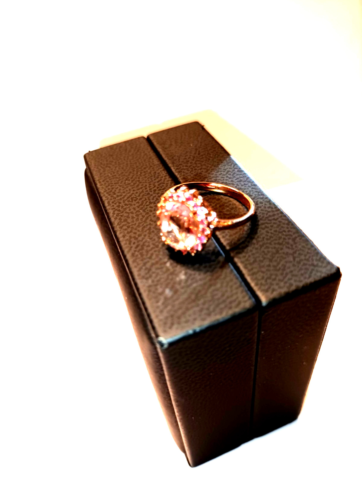 750 Rose Gold 18ct Ring 1 Large Morganite 18 Pink Tourmaline Entourage 17/54