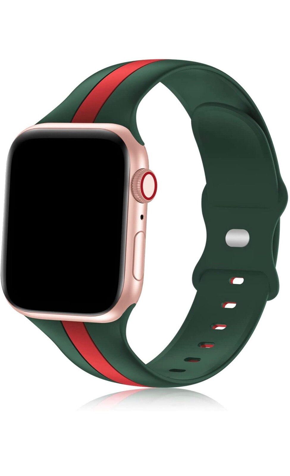 Sport Band Compatible With Apple Watch All Series Soft Silicone Adjustable Strap