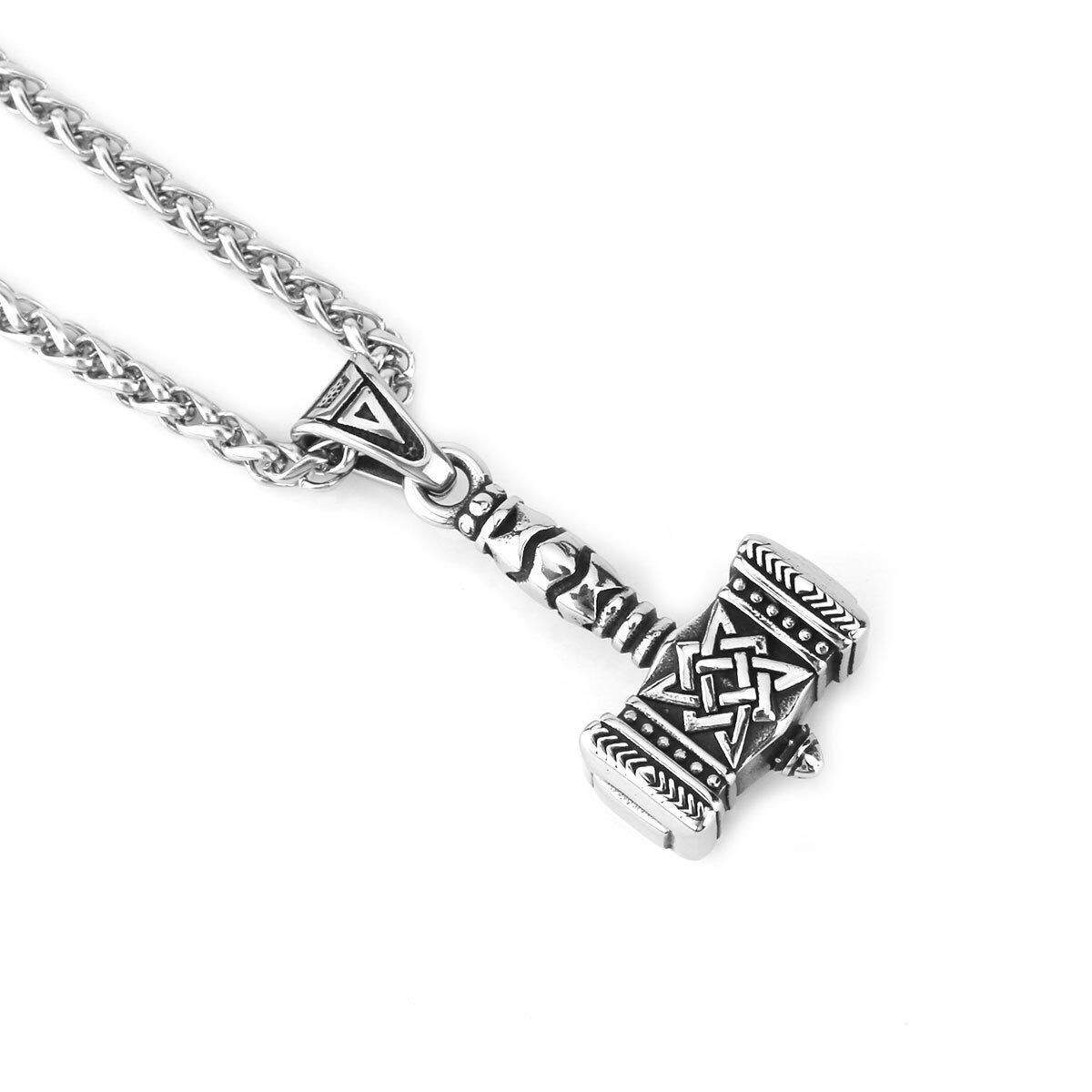 Norse Nordic Battle Hammer Axe Pendant Viking Charm for mens Necklaces & Chains