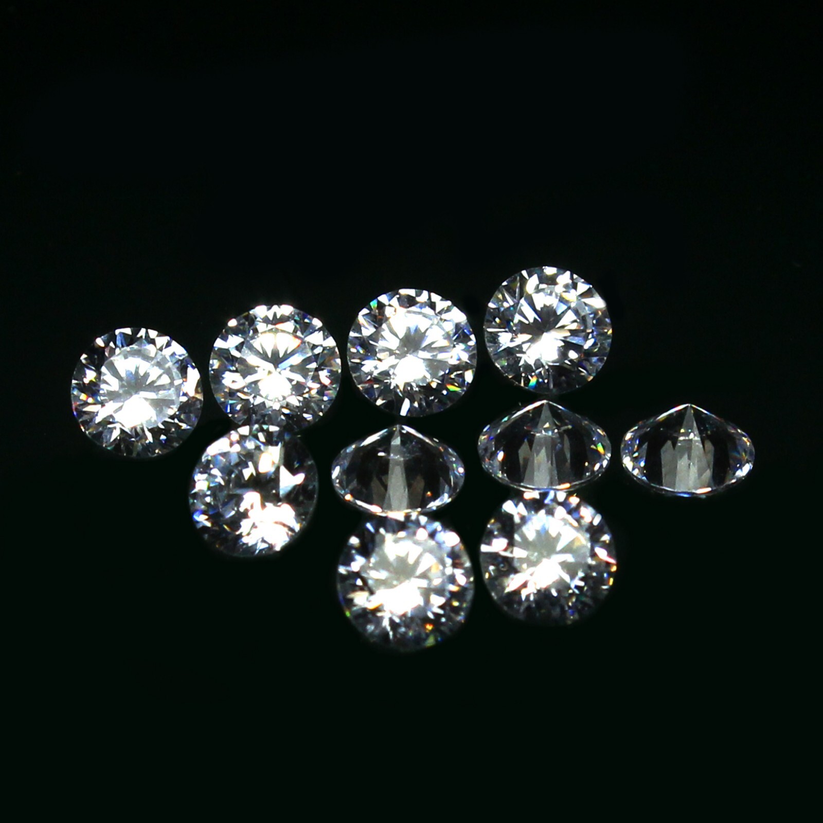 10 Pcs Lot Natural DE Color VVS1 Brilliant Cut White 3.60 MM Round Loose Diamond