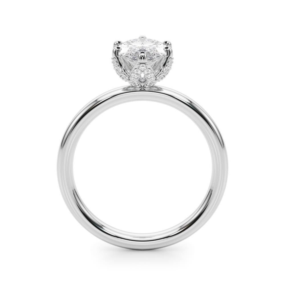 VS F 0.65-0.95 Carat Lab Grown Diamond Floral Marquise Engagement Ring 14K Gold