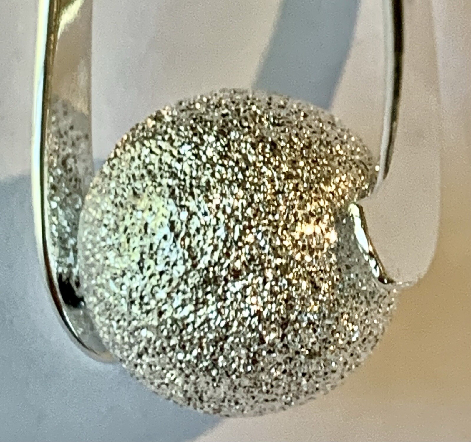 BEAUTIFUL PAIR OF SILVER FISH HOOK WITH BALL WIRE HOOP EARRINGS!! #60