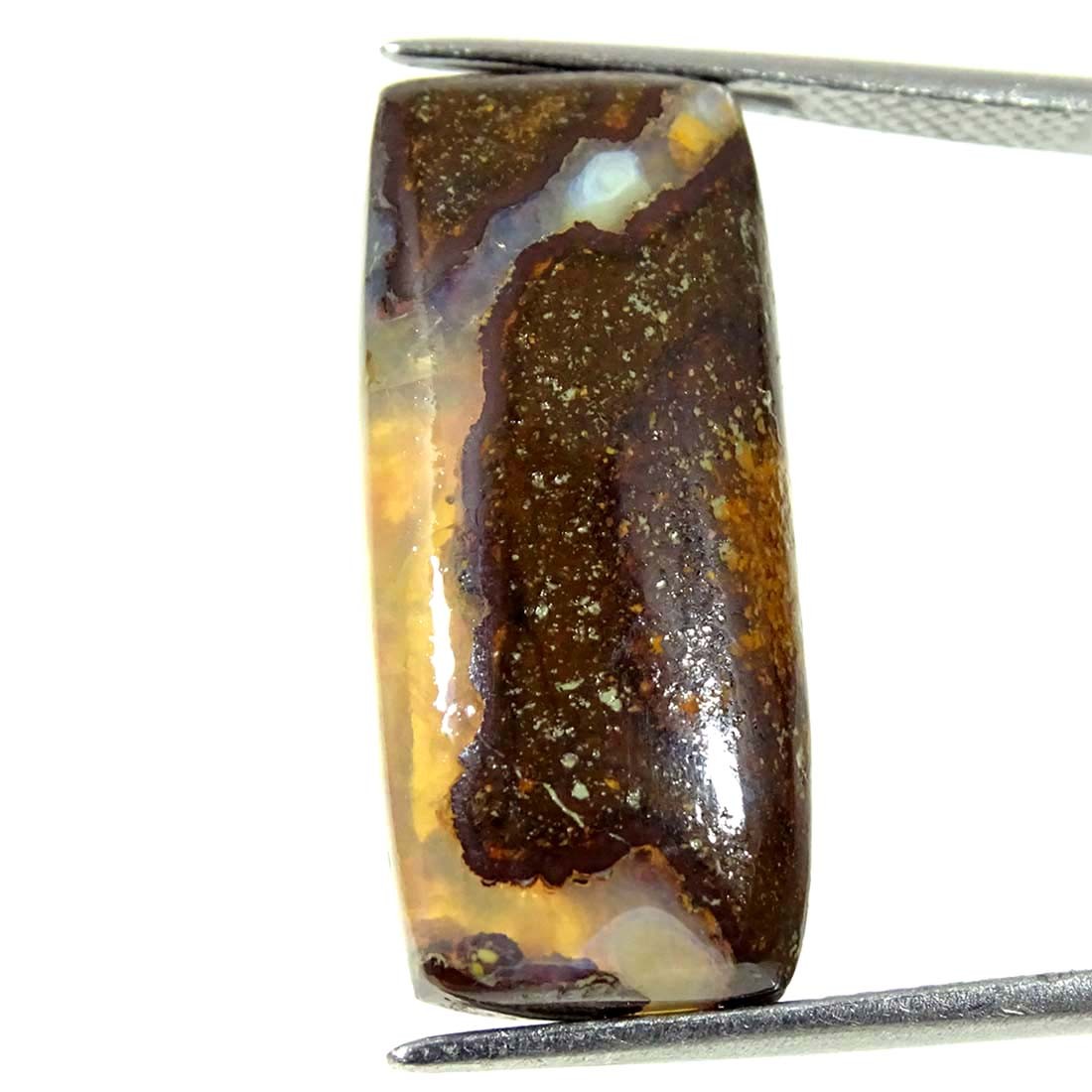 13.90Cts Natural Boulder Opal Cushion Cabochon Loose Gemstone 11x25x5mm