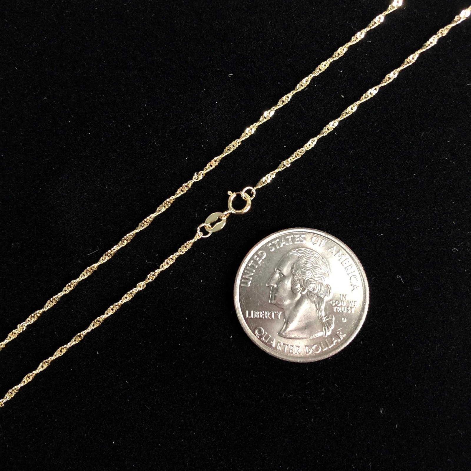 14K 3 Color Gold Our Lady of Guadalupe Pendant & 1.2mm Singapore Chain Necklace
