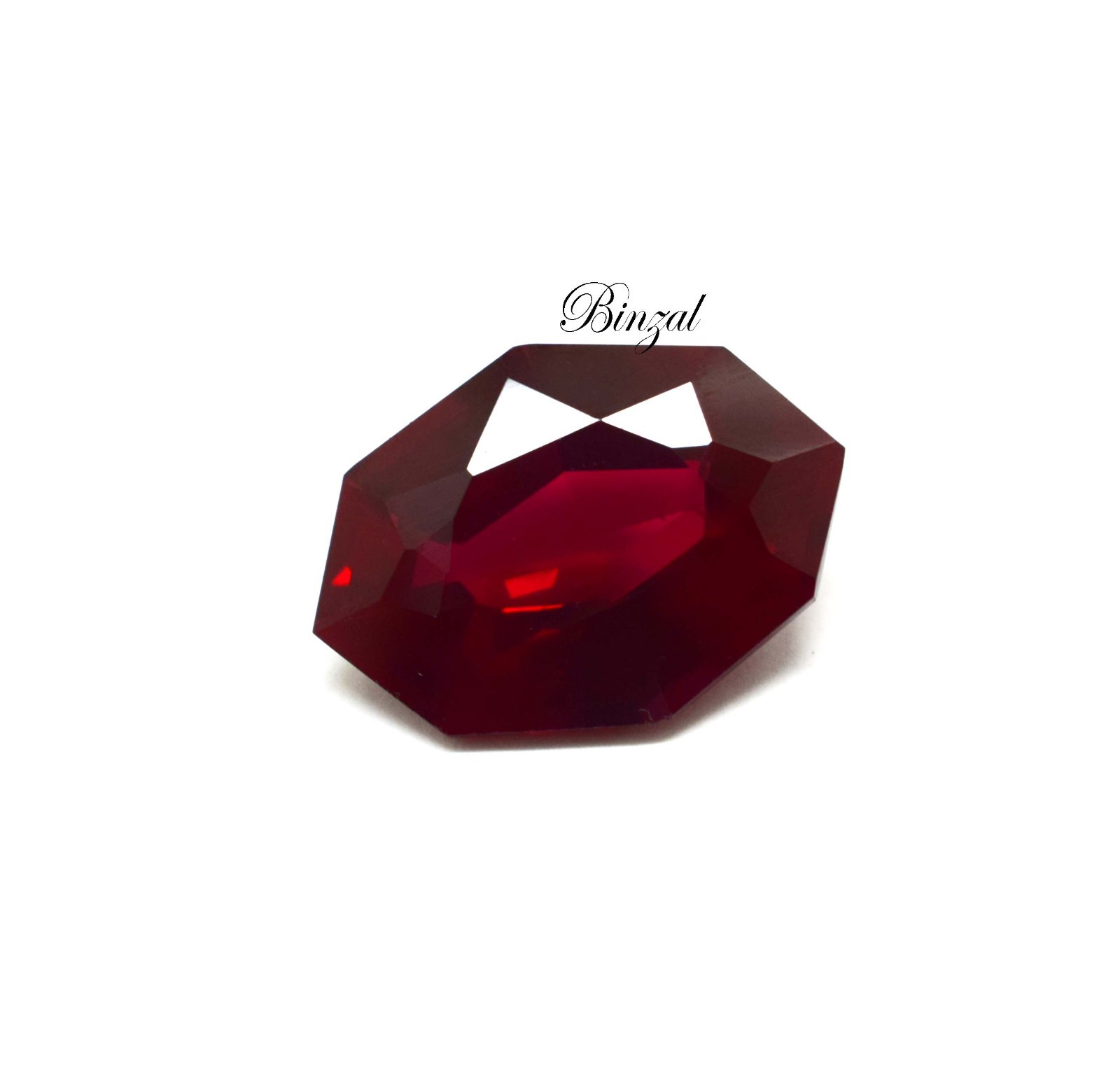 20-22 Ct Natural Mozambique Origin Deep Blood Red Ruby Octagon Loose Gemstone