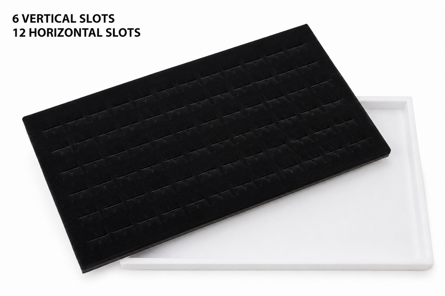 888 Display USA 72 Slot Black Jewelry Travel Ring Inserts Display Pads