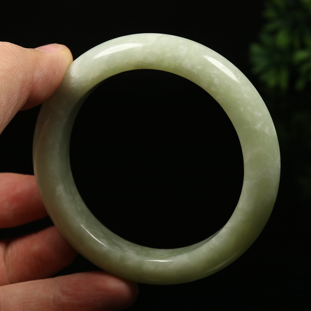 61mm Certified 100% Natural Grade A Green Xiu Jade Bracelet Bangle 12025