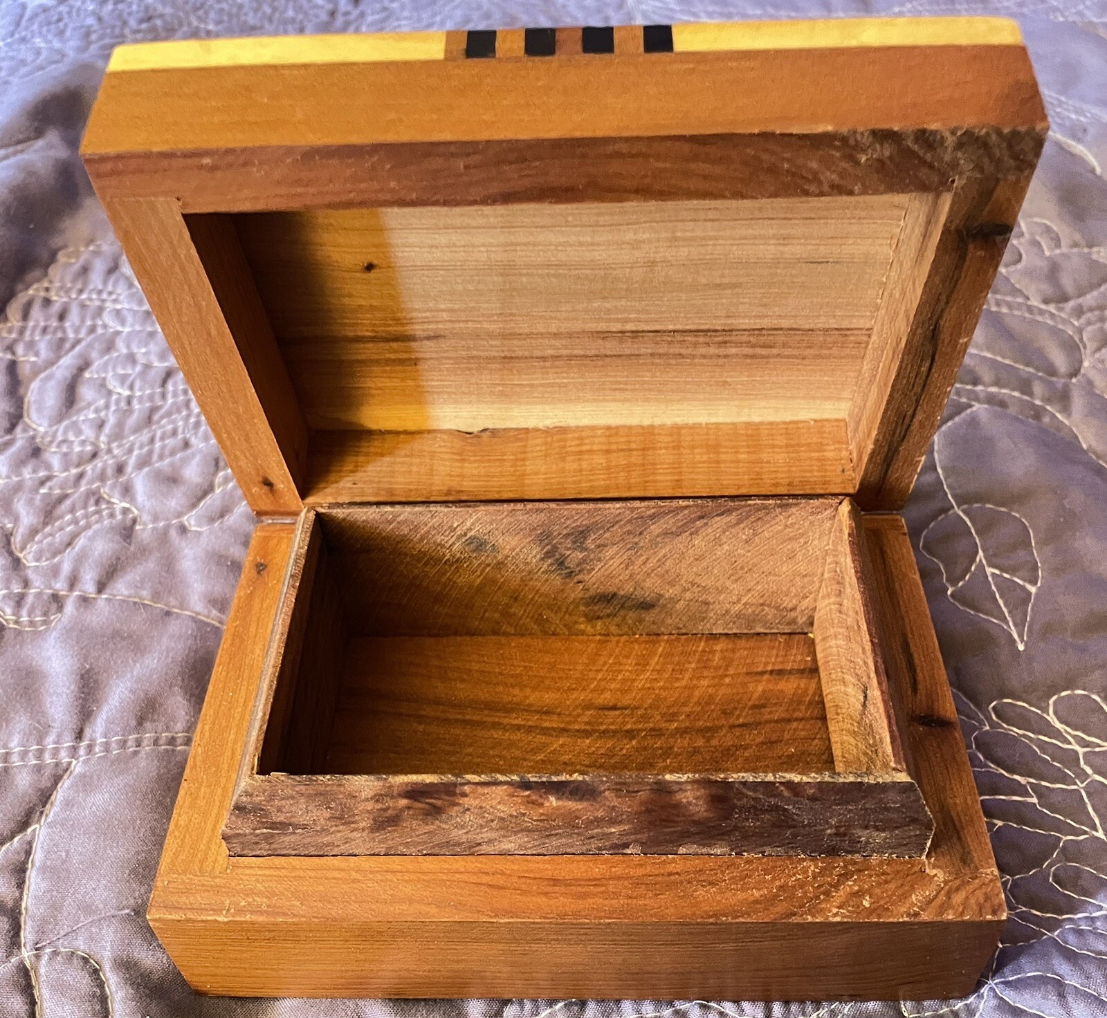 Wood Jewlery box Moroccan Handcrafted Detailed Inlayed Design 5×3.5 Inches