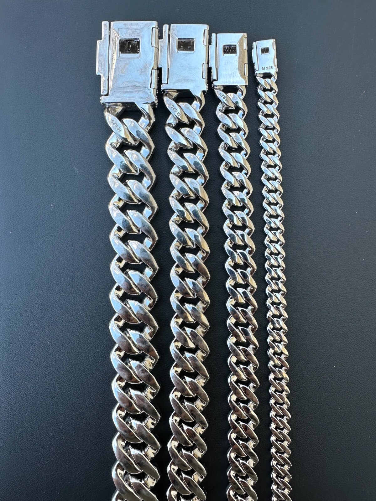 MOISSANITE Real Miami Cuban Link Prong Bracelet Iced Solid 925 Sterling Silver