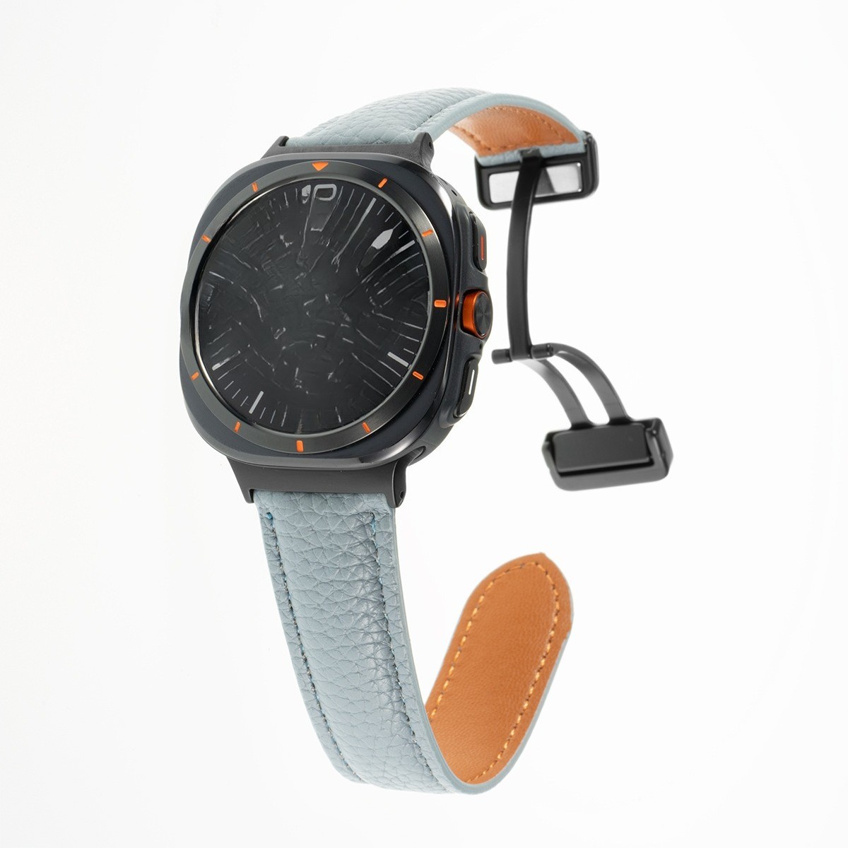 Fits Samsung Galaxy Ultra Watch Strap Leather Rugged Folding Clasp Band 22mm