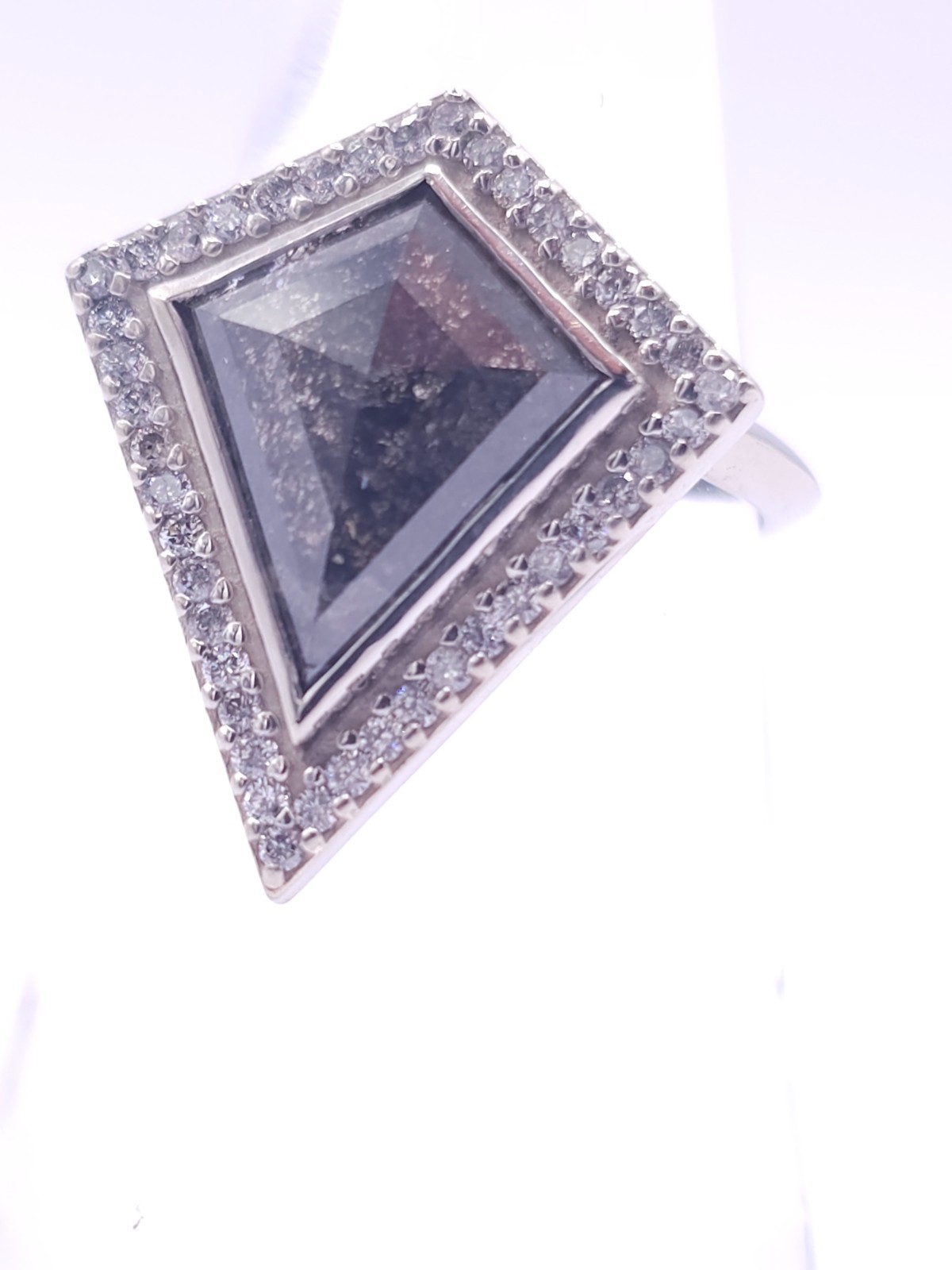 2.41 CTW Center Stone Kite Diamond Alexis Russell Engagement Ring size 5.5 14kt