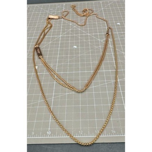 Henri Bendel of New York 52″ Rose Gold Tone Layering Necklace