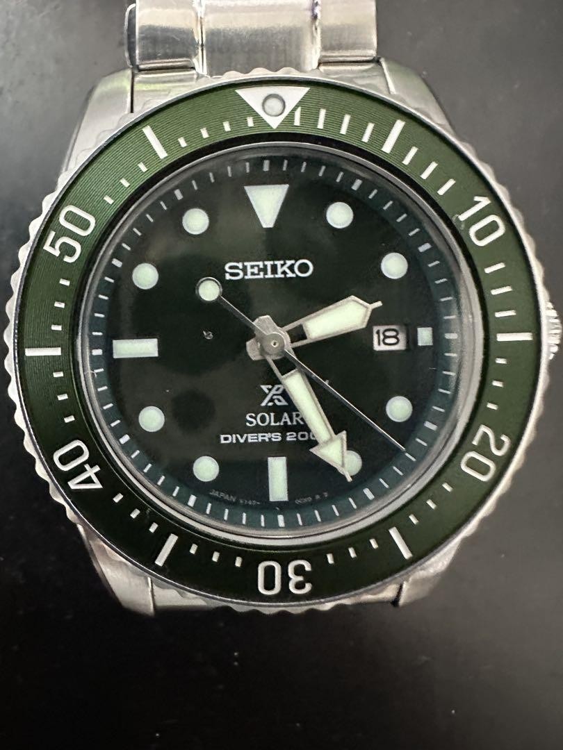 SEIKO Prospex SNE583P1 Men’s Solar Round Green 38.5mm Japan Made Analog With Box