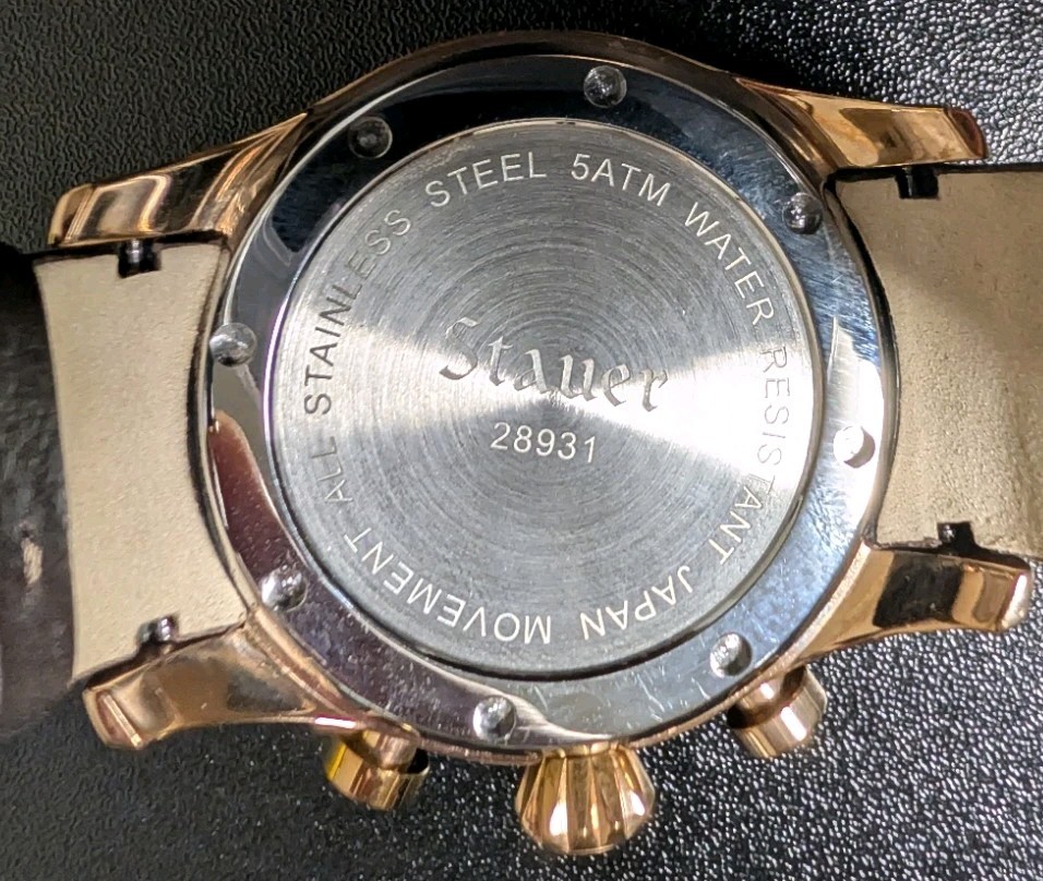 Stauer Zephyr Multi-Function Watch – 43mm Rose Gold Case – Chocolate Brown Dial