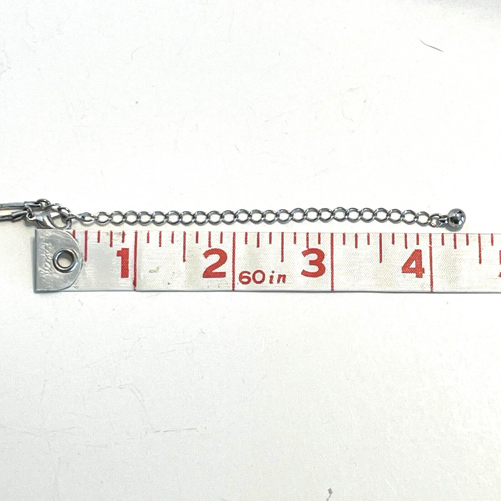 Silver Toned Choker Necklace Clear Rhinestones 16″ Plus 4″ Extender