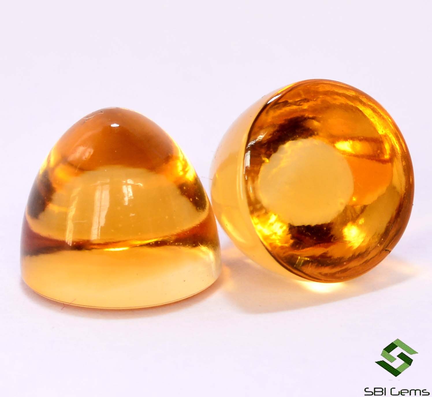 Certified Natural Citrine Bullet Shape Cabs Pair 11 mm 16.70 Cts Loose Gemstones