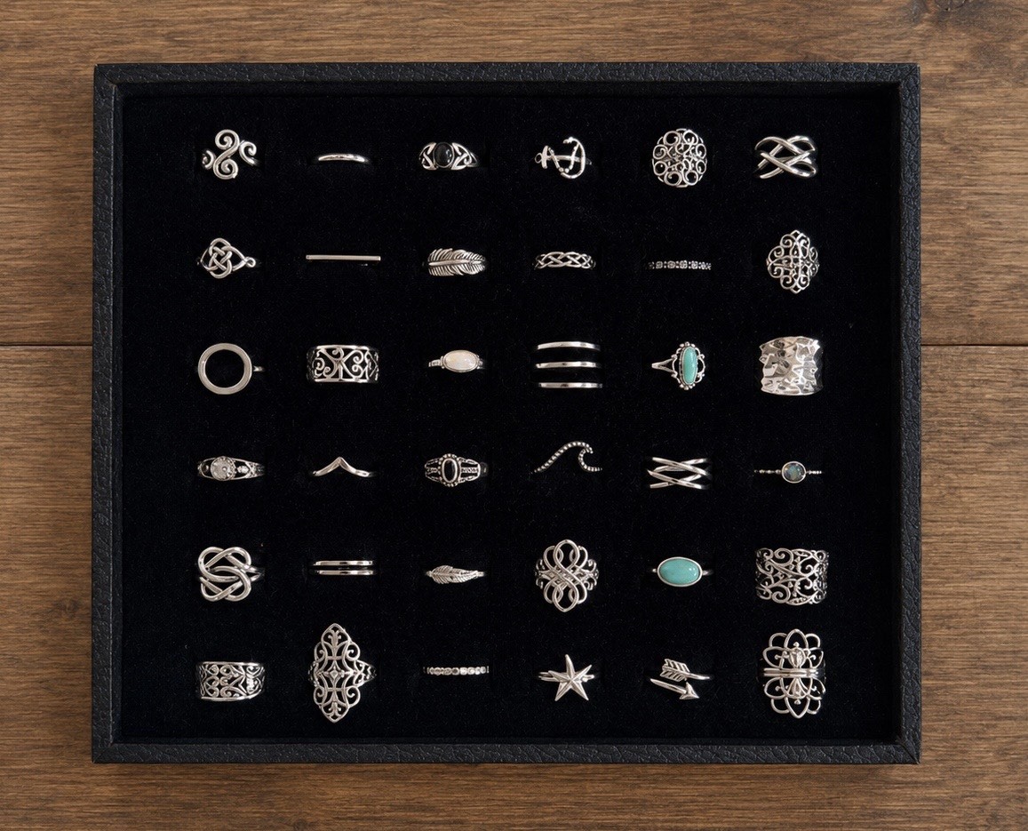 NWT WHOLESALE 36pc LOT NEW 925 Sterling Silver Size 5, 6, 7, 8 Rings Resale!
