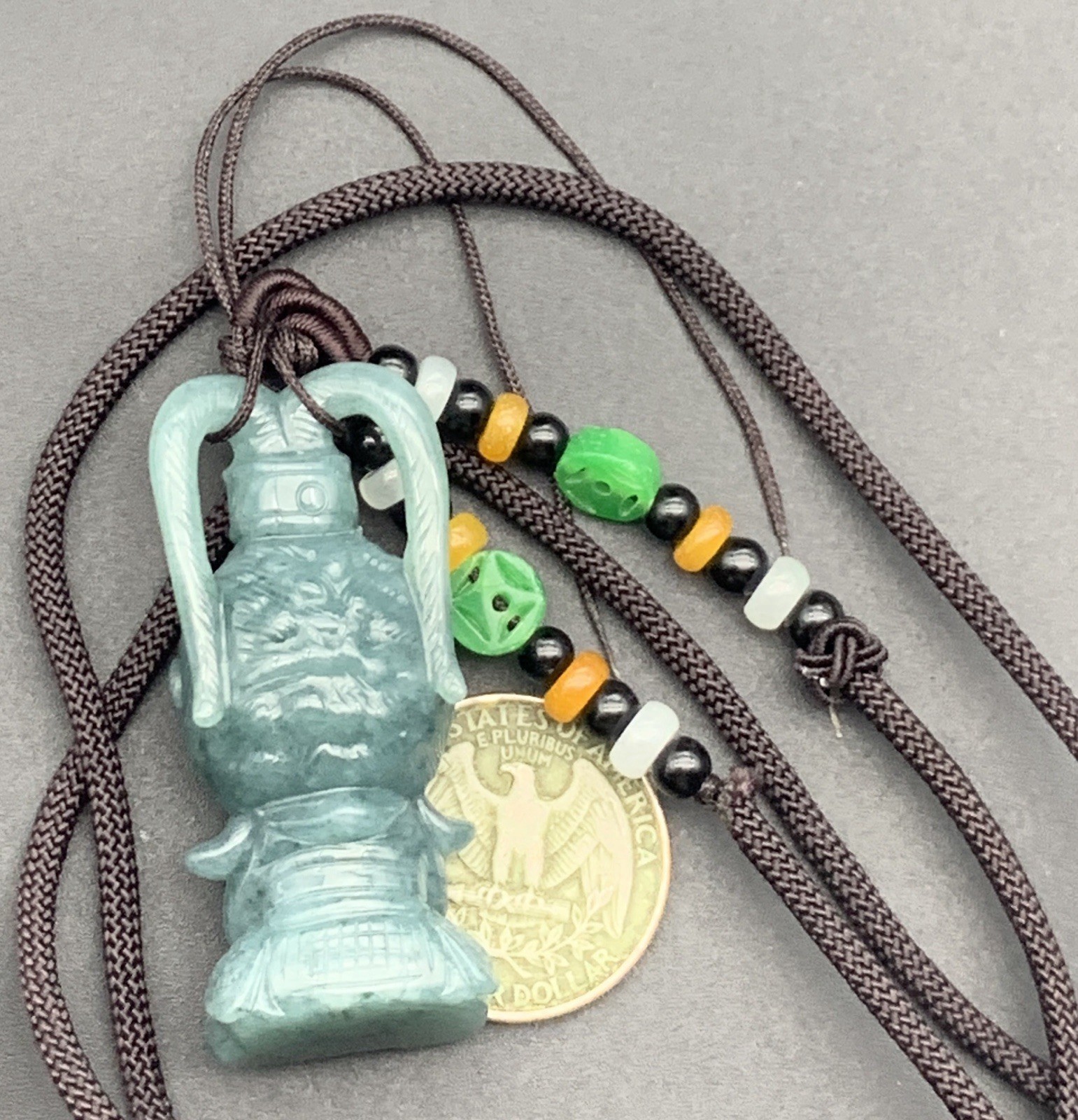 Video Certified Natural A Jade jadeite Display Cartoon Monkey Necklace 420527