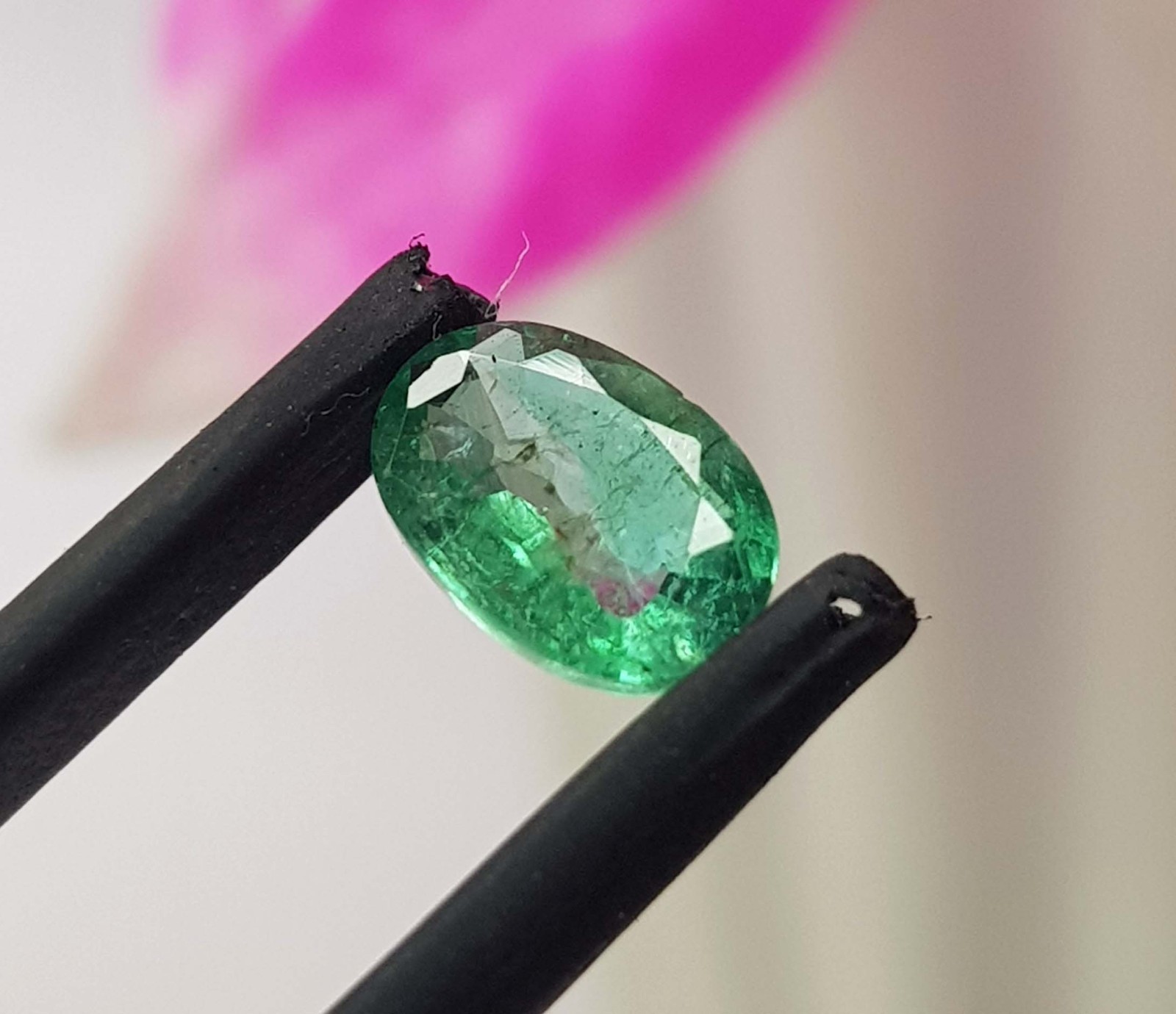 0.66 Ct Natural Emerald Oval Cut Rich Green Zambian Mines Top Quality Gemstone