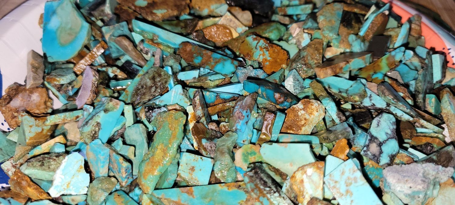 Vibrant Natural Stabilized Turquoise Mini Slabs Random USA Mines 50 Grams