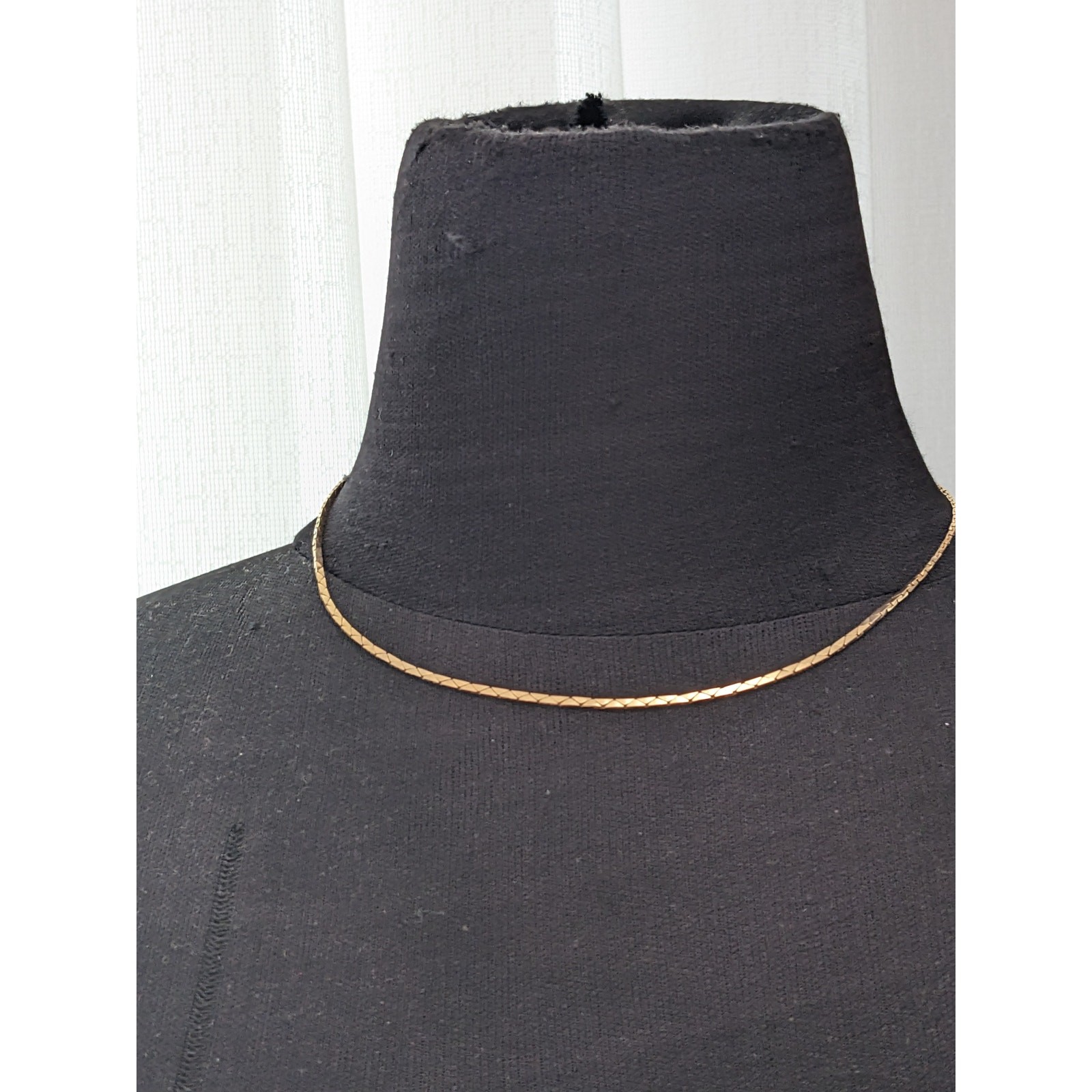 Vintage Unmarked 14k Yellow Gold Triangle Link Chain Necklace 16.5in
