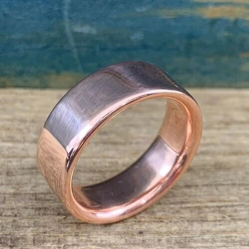 Solid Copper Band, Minimalist Healing Ring, Handmade, Unisex Band Ring