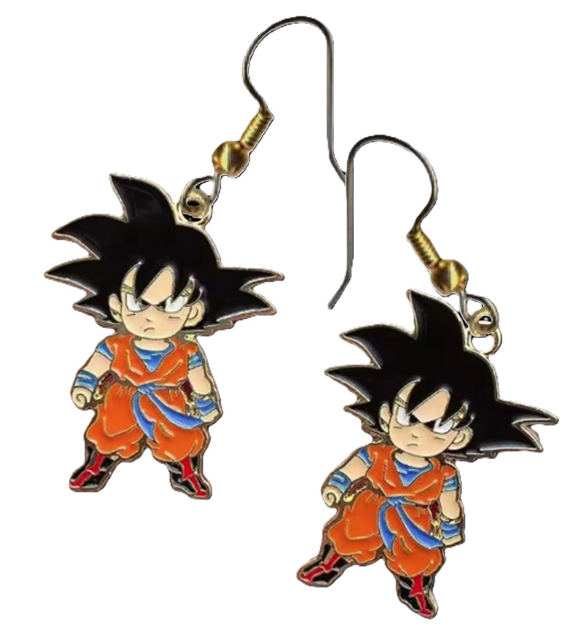 Dragon Ball Z Son Goku Charm Dangle Funky Earrings Anime Cartoon Novelty Jewelry
