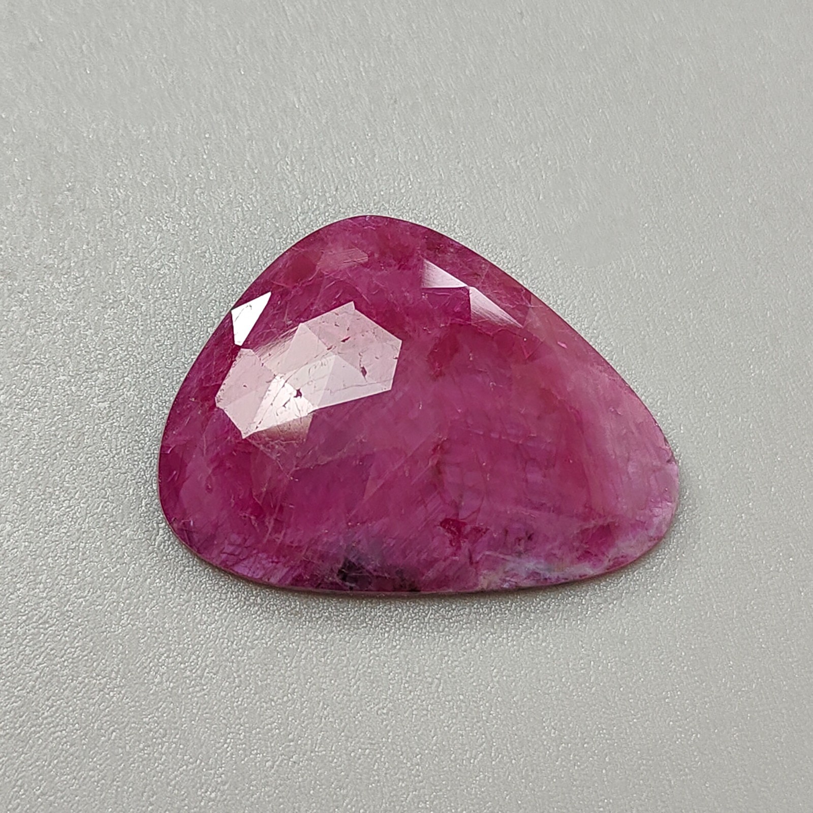 20.50cts Natural Purple Ruby Gemstone Rose Cut Slices Fancy 28*21mm 1pc