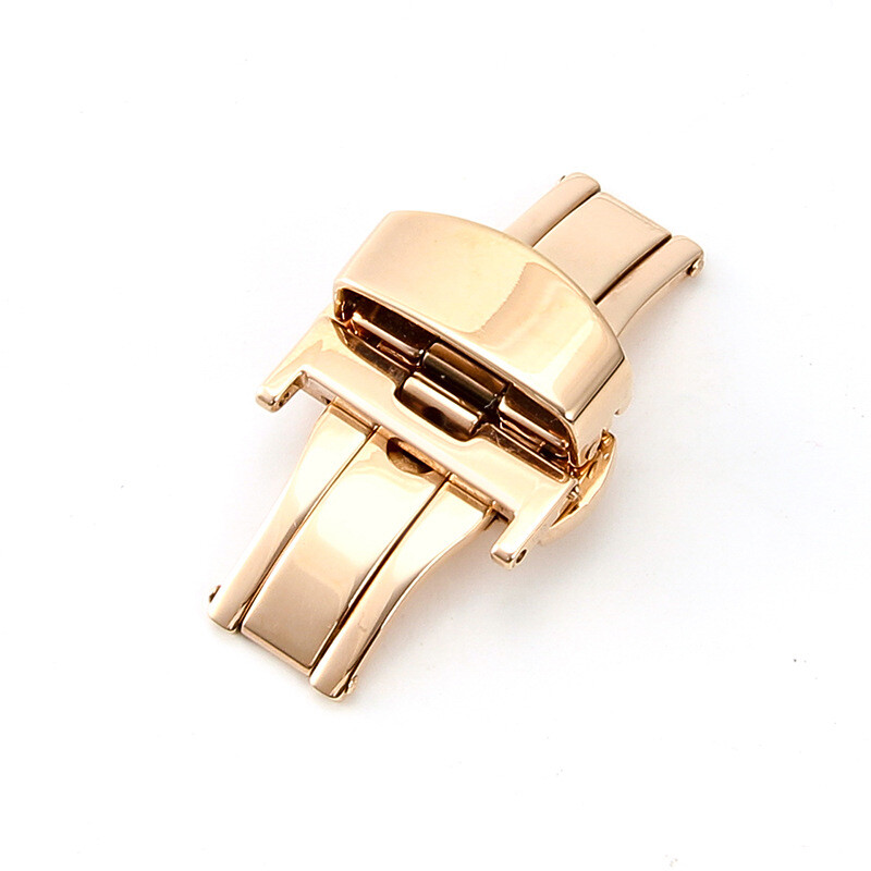 High Quality Double Press Butterfly Buckle Stainless Steel Folding Clasp 10-22mm