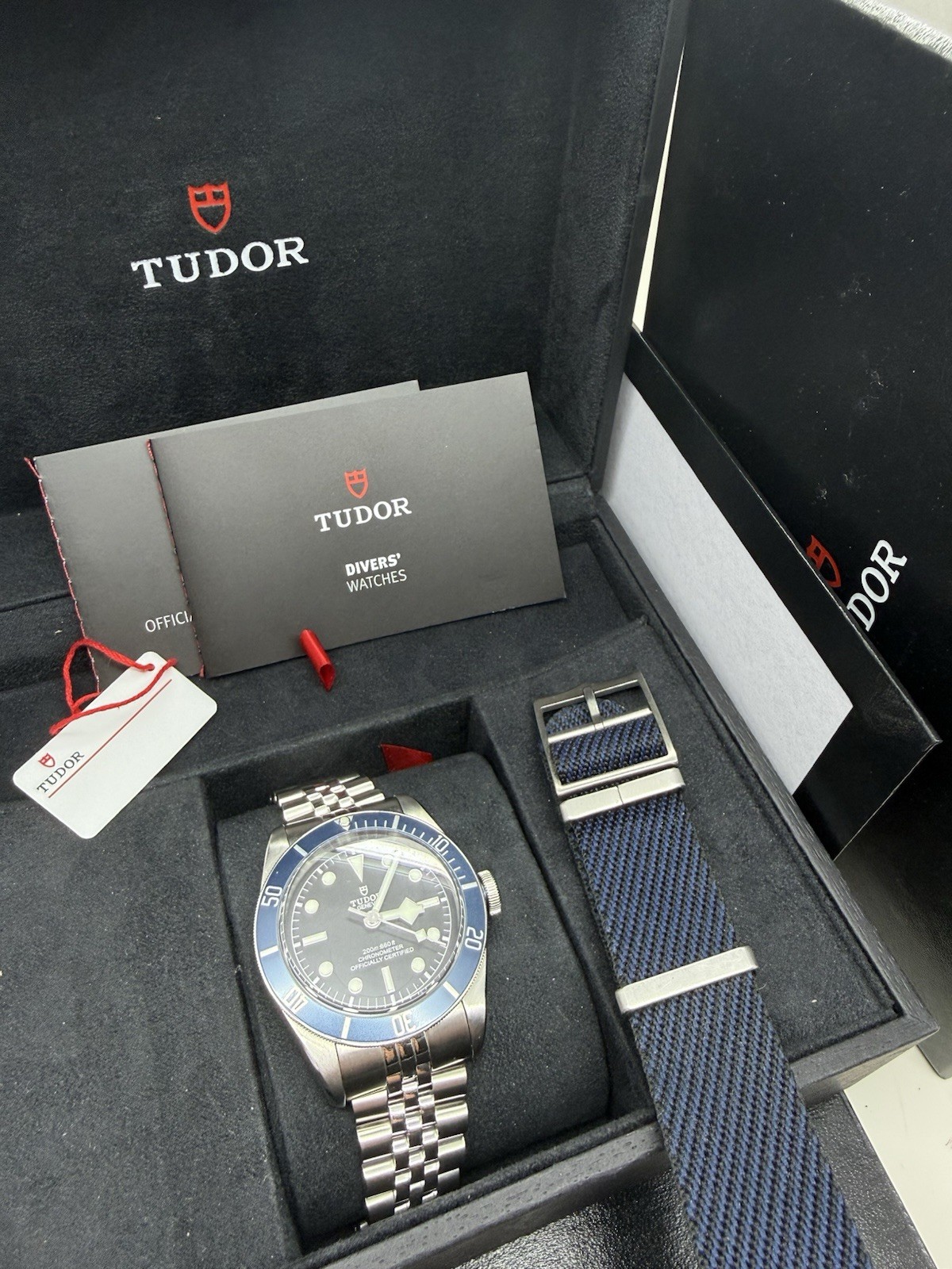 Tudor Black Bay 41mm Blue Bezel Steel Automatic Watch 79230B w/ Box + Tag