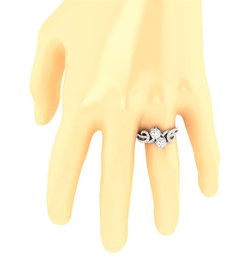 Lab Grown Diamond VS1 F 1.50 Carat Forever Us Two Stone Engagement Ring 14K Gold
