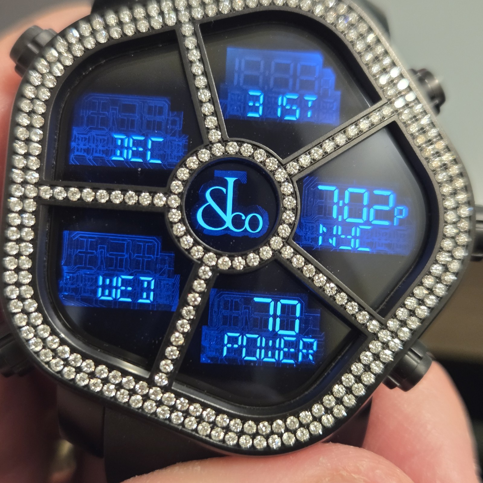 JACOB & CO 5 Time Zone Ghost 1.96ct VS White Diamond Watch JC-GST-WHD GMT MINT