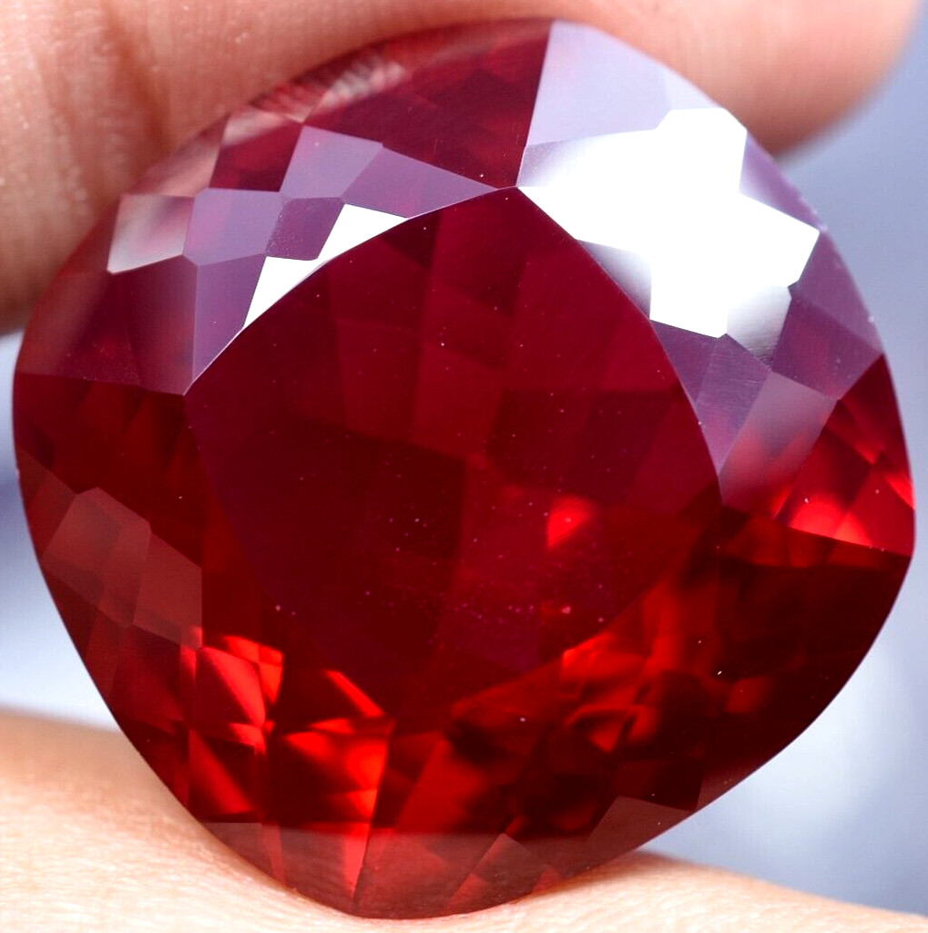 Natural 43.50 Ct Blood Red Ruby Mozambique GGL Certified Loose Gemstone