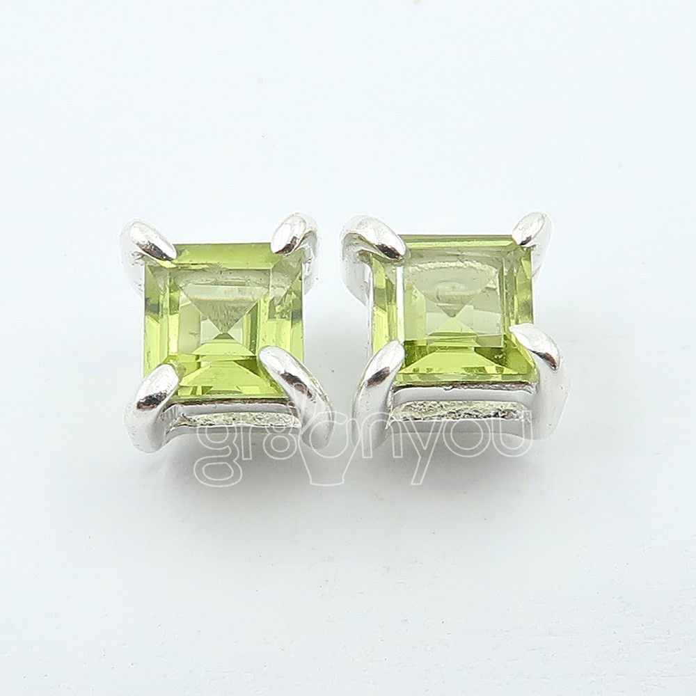 gr8onyou green sterling silver ethical peridot earrings
