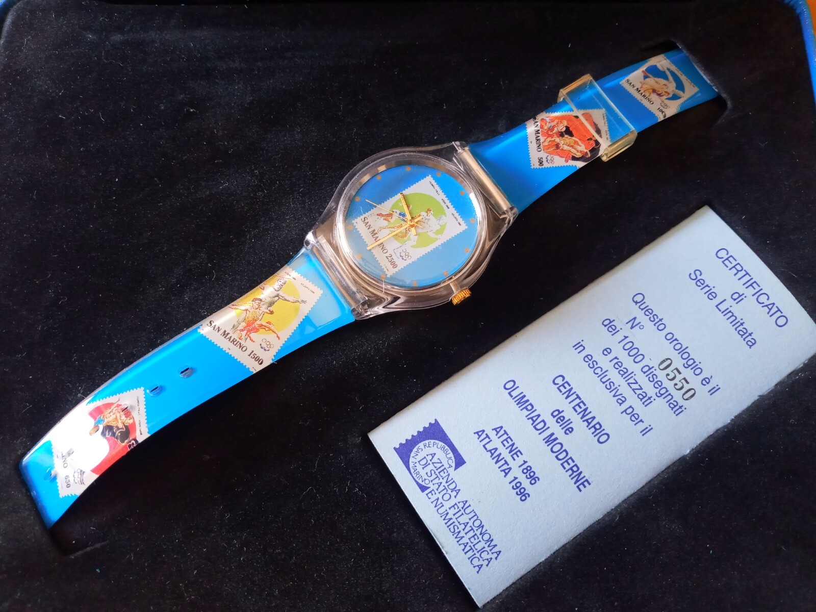 OLYMPICS CENTENARY COMMEMORATIVE WATCH Rep. San Marino Limited Edition