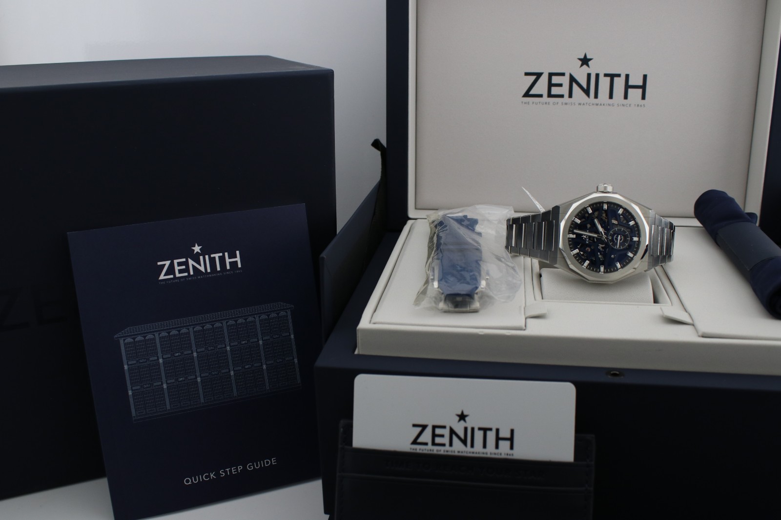 Zenith 2023 Defy Skyline Skeleton Blue Dial Steel 41mm Watch 03.9300.3620