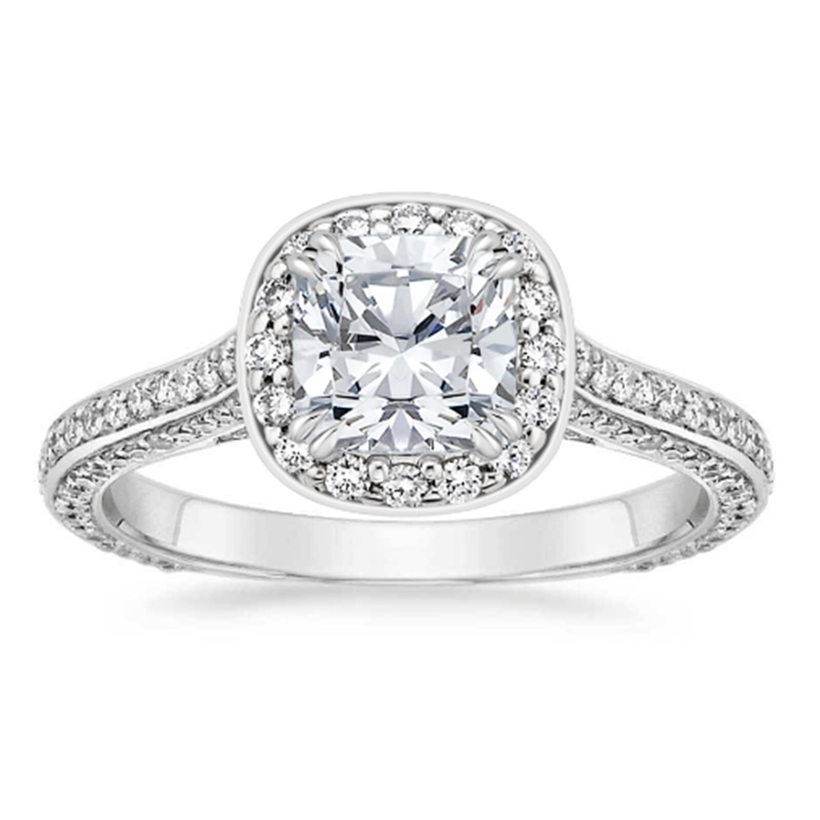 1.35 Ct Round Cut Real Moissanite Anniversary Wedding Ring 950 Platinum Size 8.5