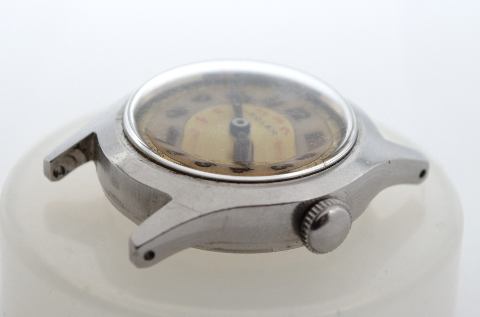 1940’s SOLAR Eaton Military Swiss Manual Watch 15 Rubies 30mm Original