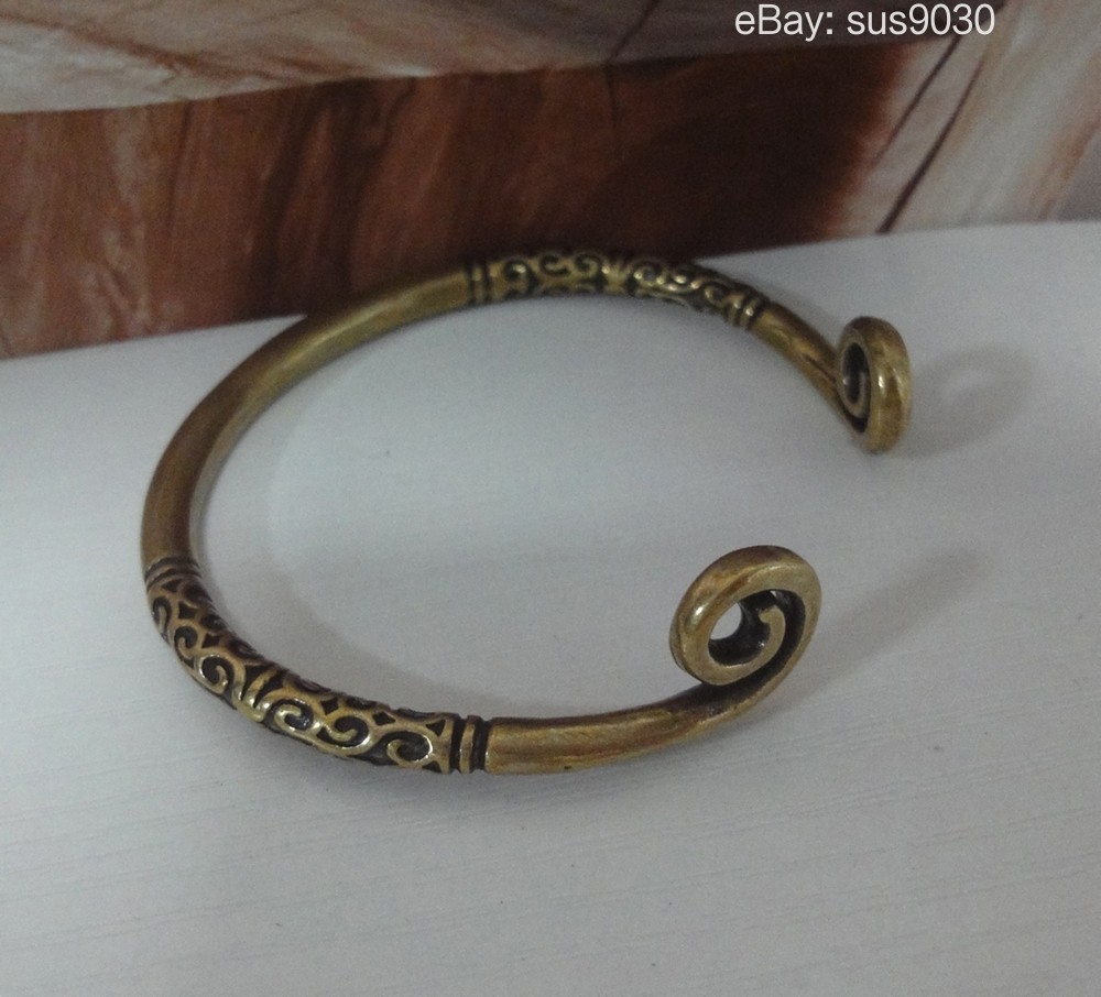 Solid Brass Sun Wukong Monkey King Adjustable Bangle Bracelet