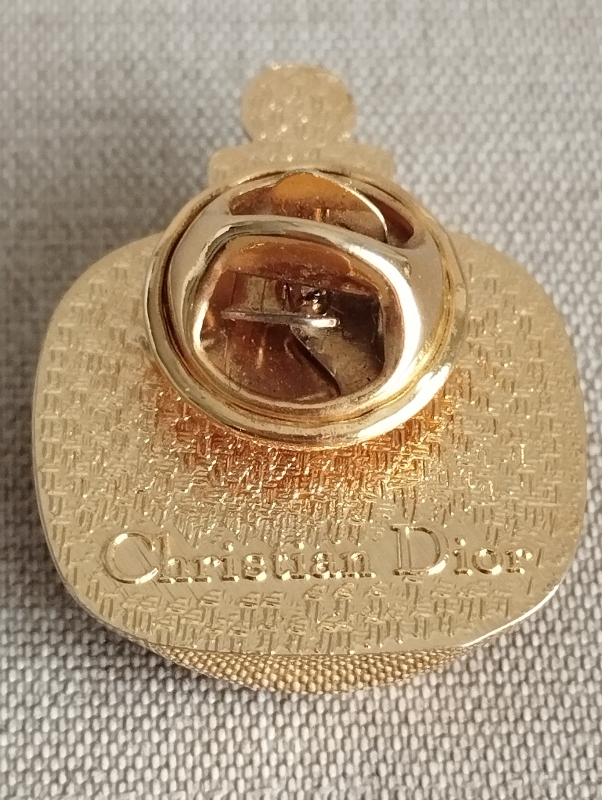 Vintage Christian Dior DUNE Perfume Bottle Gold Tone Novelty Pin Brooch