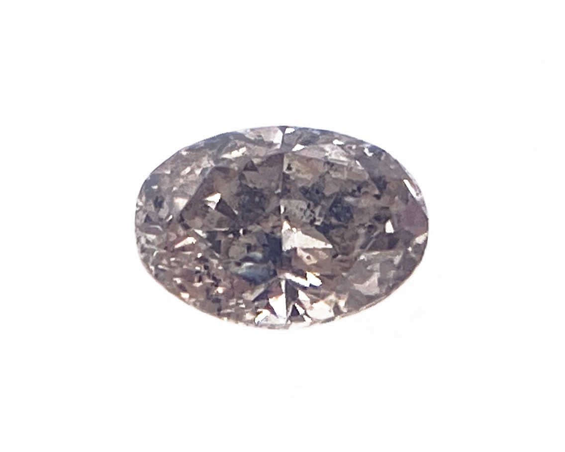 Natural Fancy Brown Salt & Pepper Diamond 0.15ct Oval Brilliant 4.2 x 3mm