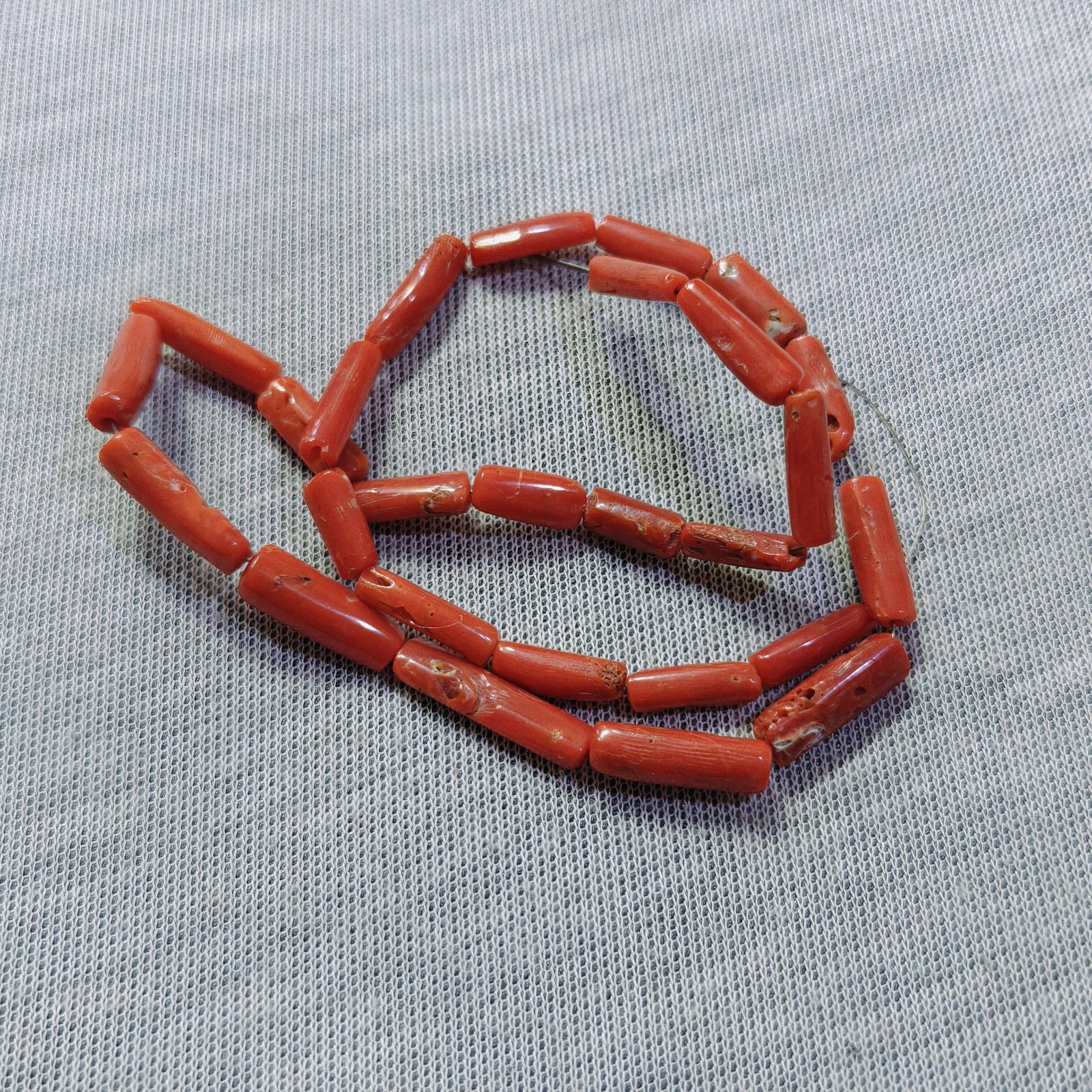Genuine Red Coral Beads Natural Italian Coral Gemstone Strand 15 Inch