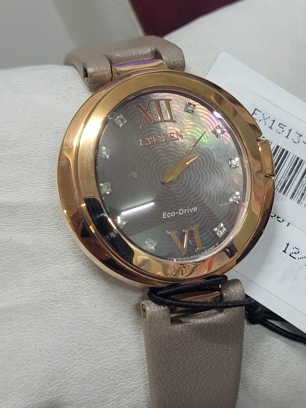 Citizen Capella EX1513-00Y 34mm Pink Gold-Tone Stainless Steel Case with…