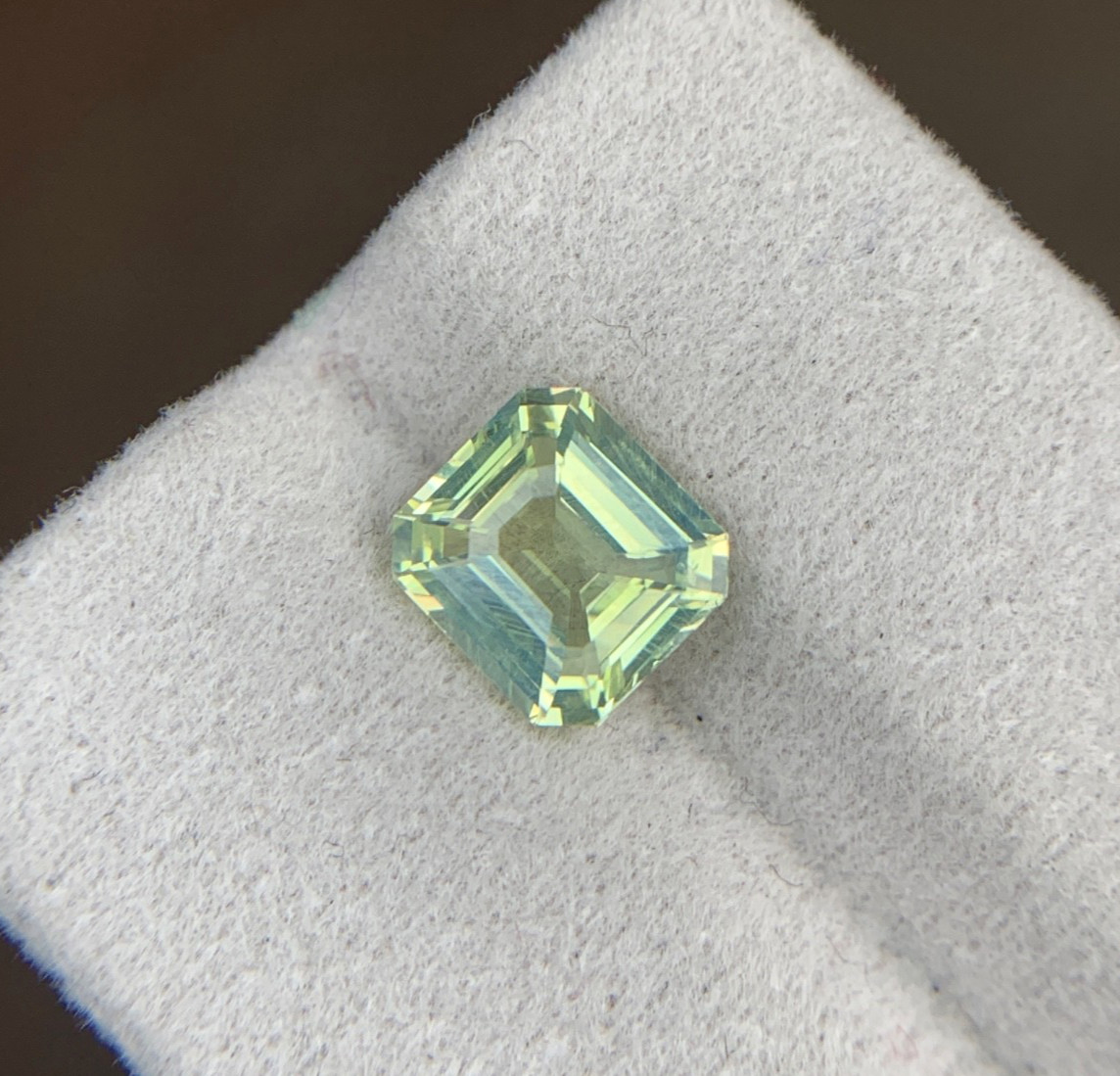 2.05ct Natural Chrysoberyl SQ 8x7mm Cream Yellow Green 100% Genuine Natural